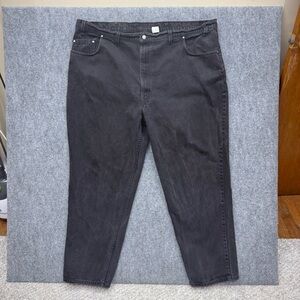 Vintage Levis 545 loose fit jeans men's size 50 50x32 black 90's orange tab